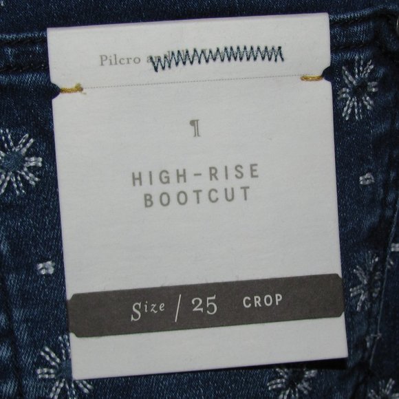 NWT Womens Anthropologie Pilcro & the Letterpress High Rise Bootcut Crop Jeans - Picture 9 of 14